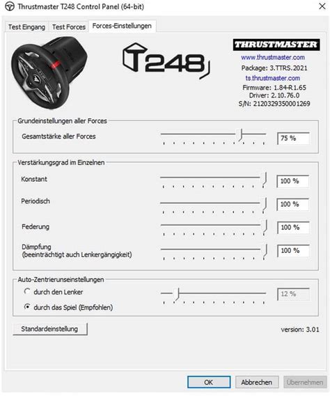 t248 control panel